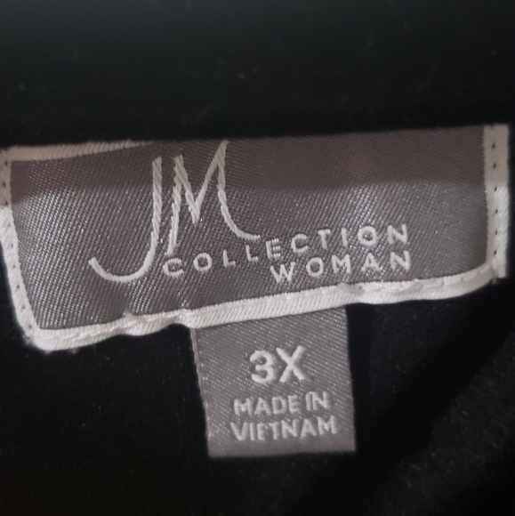 JM Collection Black Lace Top Sz 3x - Picture 2 of 3